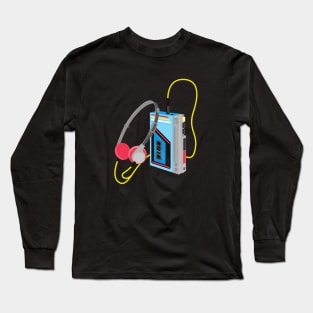 80s Cassette Player vintage retro Walkman Long Sleeve T-Shirt